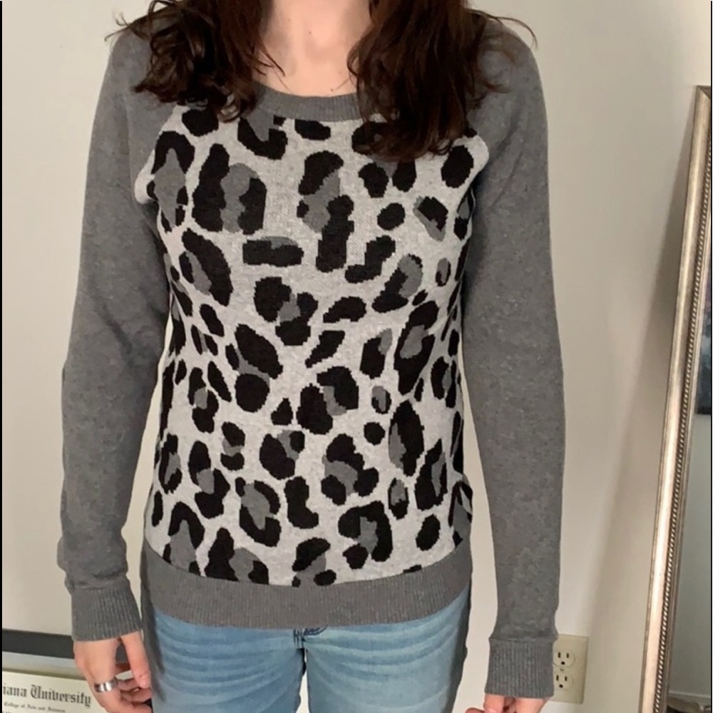 cheetah print sweater
